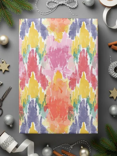 Colorful Abstract Pattern Holiday Wrapping Paper