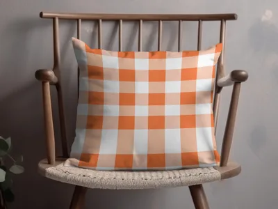 Gingham Checkered Decorative Throw Pillow for Home Decor