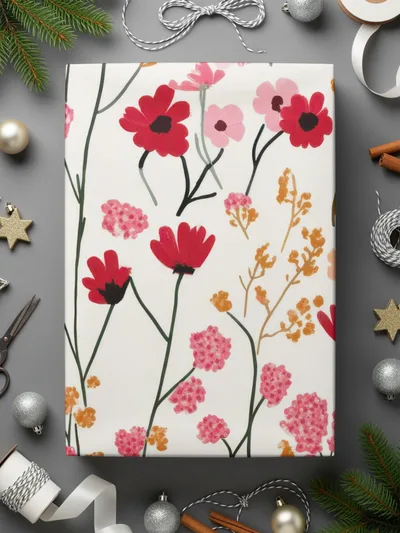 Floral Gift Wrapping Paper for a Festive Touch