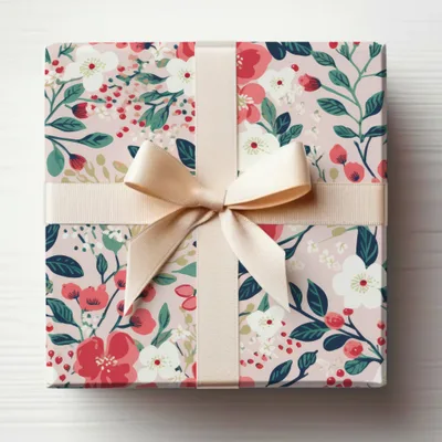 Floral Gift Box with Bow for Special Occasions
