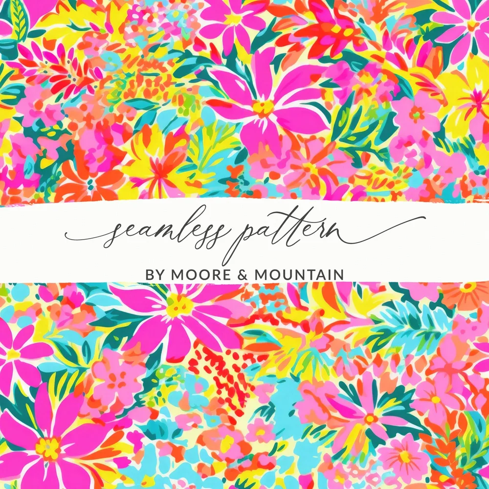 Colorful Floral Seamless Pattern by Moore & Mountain