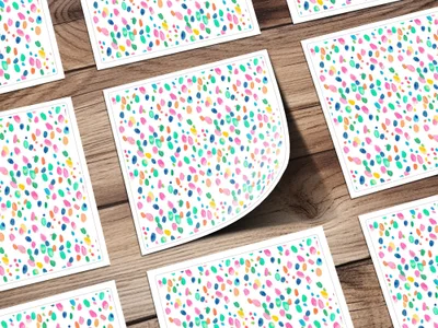 Colorful Dot Pattern Vibrant Design Stationery Product