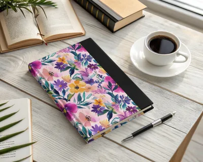 Stunning Floral Print Hardcover Journal Notebook