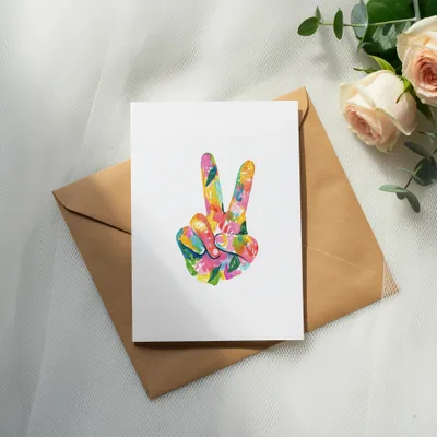 Vibrant Watercolor Peace Sign Clipart, Preppy Digital Download, Commercial Use PNG, SVG, Retro Rainbow Graphics, Y2K Aesthetic Art, Trendy SVG