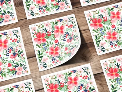 Bright Floral Cardstock Full Bloom Design Sheets