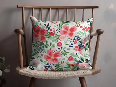 Decorative Cushion with Vibrant Floral Pattern Pillow
