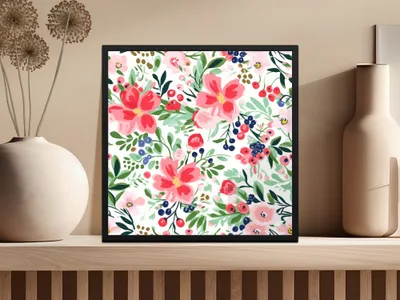 Vibrant Floral Art Print for Home or Office Decor