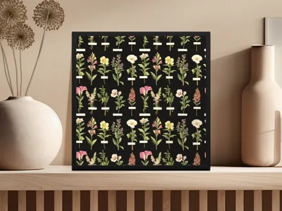 Vintage Floral Seamless Pattern Digital, Flower Background, Botanical Design, Fabric Print, Scrapbooking Paper, Floral Digital - Moore and Mountain