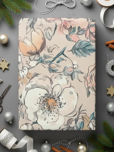 Floral Decorative Wrapping Paper for Special Ocassions