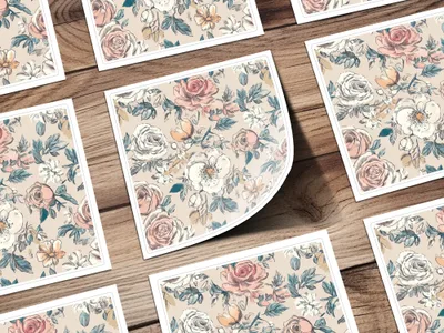 Beautiful Floral Pattern with Pastel Roses Design product