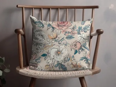 Floral Patterned Decorative Throw Pillow product