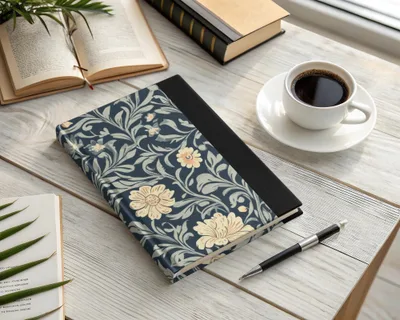 Vintage William Morris Seamless Pattern Blue Gold Digital - Moore and Mountain