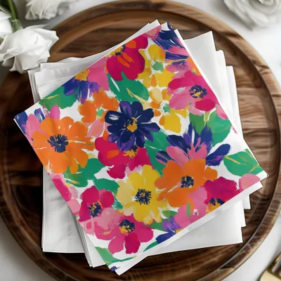 Bold Blooms Seamless Bright Painted Gouache Daisy Background - Moore and Mountain