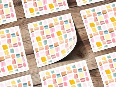Watercolor Abstract Digital Paper, Pink Yellow Blue Seamless Pattern, Neutral Tone Scrapbook Paper, Modern Art Print, Digital Download - Moore and Mountain