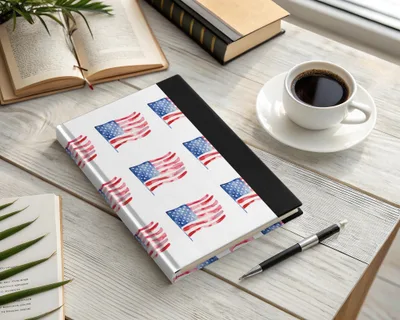 Watercolor American Flag Seamless Pattern Digital Paper, Patriotic Print, USA Fabric Design, July 4th Digital Download, Scrapbook Paper - Moore and Mountain