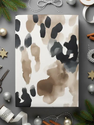 Watercolor Animal Print, Cow Spots Digital Paper, Seamless Pattern, Neutral Aesthetic, Trendy Design, Download Includes 2 JPEG Files - Moore and Mountain