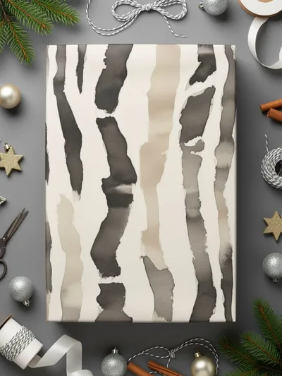 Watercolor Animal Print Digital Download, Neutral Zebra Stripes, Seamless Pattern, Repeating Background, Animal Print Wallpaper (138 - Moore and Mountain