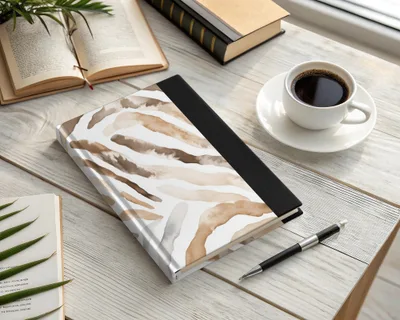 Watercolor Animal Print Digital Download, Seamless Animal Skin Pattern, Brown Tan Zebra Stripes, Two Scale JPEG Files - Moore and Mountain
