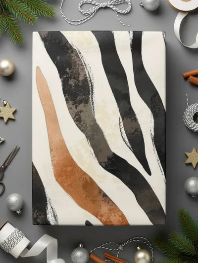 Watercolor Animal Print Digital Paper, Zebra Stripes Seamless Pattern, Neutral Colors Animal Print for Fabric, Scrapbook, Packaging - Moore and Mountain