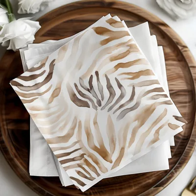Watercolor Animal Print Digital, Seamless Zebra Pattern, Neutral Tone Design, Animal Stripes, Abstract Print, Repeat Pattern, Digital - Moore and Mountain