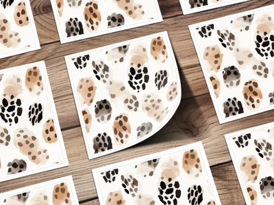 Watercolor Animal Print Seamless Digital Paper, Neutral Spots Pattern, Dalmatian Texture, Boho Print, Scrapbook Paper - Moore and Mountain