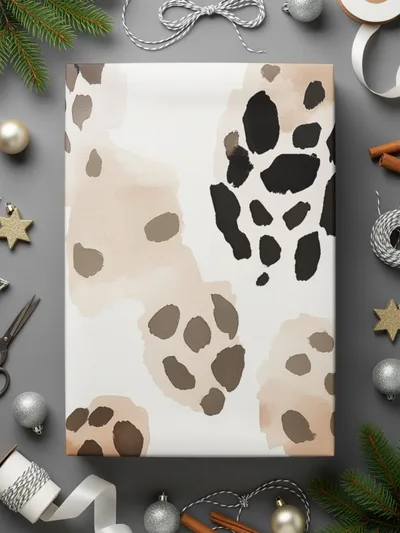 Watercolor Animal Print Seamless Digital Paper, Neutral Spots Pattern, Dalmatian Texture, Boho Print, Scrapbook Paper - Moore and Mountain