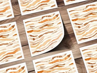 Watercolor Animal Print, Tiger Stripes Digital Paper, Seamless Pattern, Animal Skin Texture, Printable Fabric Design, Neutral Animal Pattern - Moore and Mountain