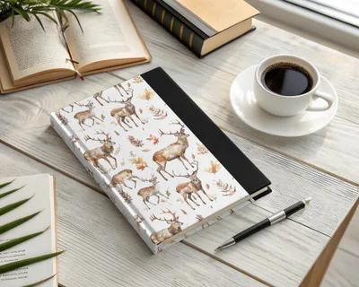 Deer Wildlife Design Hardcover Notebook for Nature Lovers