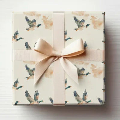 Elegant Duck Patterned Gift Wrapping Paper