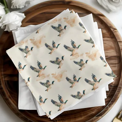 Vibrant Duck Print Table Napkins for Dining Elegance