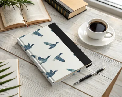 Flying Birds Design Hardcover Journal Notebook