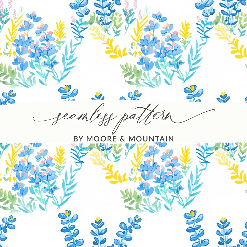 Colorful Floral Seamless Pattern by Moore and Mountain