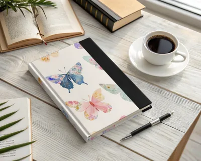 Colorful Butterfly Design Hardcover Notebook