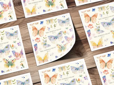 Inspirational Butterfly Designs with Bible Verse Art Prints