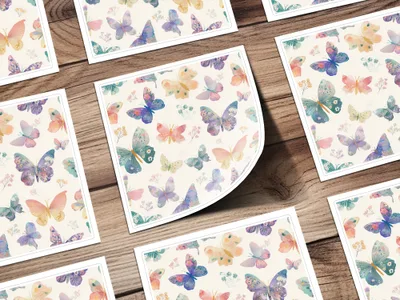 Colorful Butterfly Pattern Decor Stickers for Scrapbooking