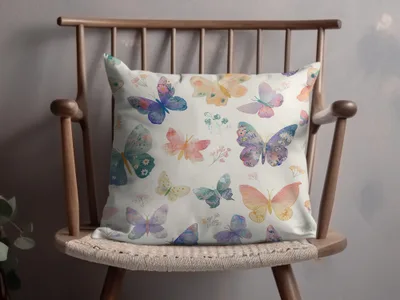 Colorful Butterfly Pattern Design Decorative Pillow
