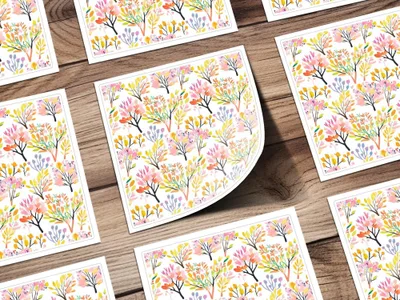 Watercolor Cherry Blossom Digital Paper, Spring Bloom Seamless Pattern, Digital Download, Floral Background, Printable Paper, Fabric Design - Moore and Mountain