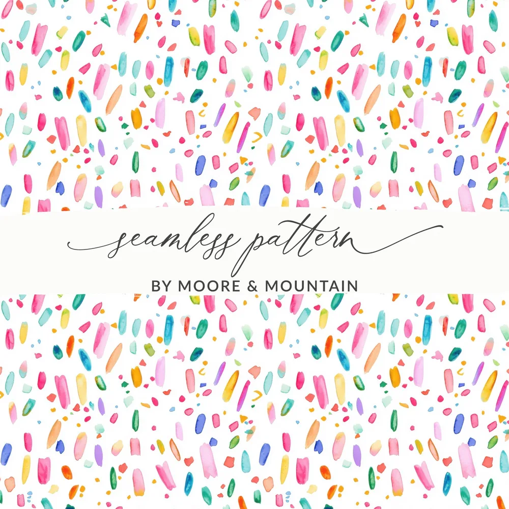 Vibrant Colorful Confetti Design Seamless Pattern