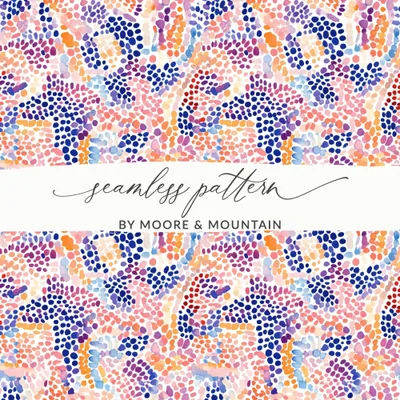 Watercolor Dot Seamless Pattern Digital, Repeating Print, Colorful Spot Design, Fabric Print, Scrapbooking, Digital Download, Background