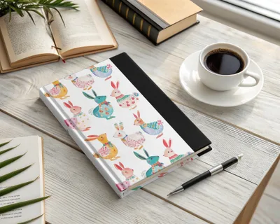 Watercolor Easter Rabbits in Pastel Colors Seamless Pattern Digital - Moore and Mountain