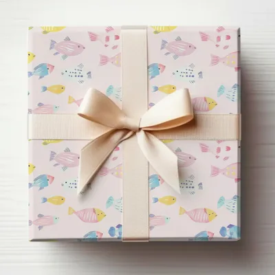 Colorful Fish Pattern Gift Wrapping Paper for Any Occasion