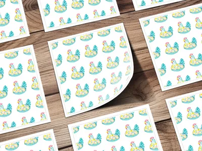 Watercolor Floral Chicken Pattern Light Blue Design product type
watercolor chicken, floral chicken, chicken pattern, farmhouse decor, cute chicken, spring design, easter theme, blue chicken, light blue pattern, chicken art print, animal print, bird pattern, repeating design, white background, decorative pattern, hen print, country style, whimsical art, yellow floral, pink comb