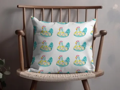 Watercolor Chicken Floral Pattern Decorative product type
Pillow, Cushion, ThrowPillow, ChickenPrint, FloralPattern, WatercolorArt, FarmhouseDecor, HomeAccent, DecorativePillow, AnimalDesign, BirdPattern, WhimsicalDecor, CuteChickens, SpringTheme, EasterDecor, UniqueDesign, LivingRoomDecor, BedroomDecor, BotanicalPrint, WhitePillow