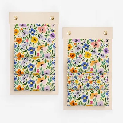 Colorful Floral Pattern Swatch Card Collection Display