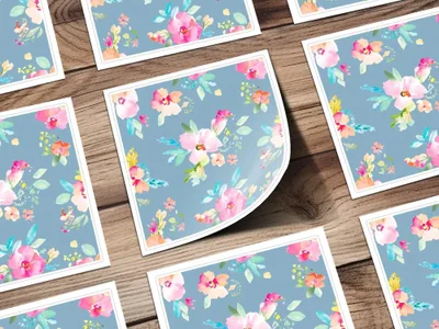 Watercolor Floral Digital Paper, Seamless Flower Pattern, Commercial Use, Print on Demand Allowed, Fabric Design, Scrapbooking, Background - Moore and Mountain