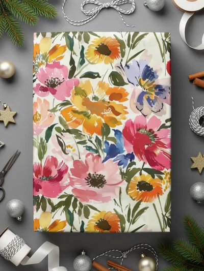Watercolor Floral Digital Paper, Seamless Flower Pattern, Fabric Design, Scrapbooking Paper, Digital Download - Moore and Mountain