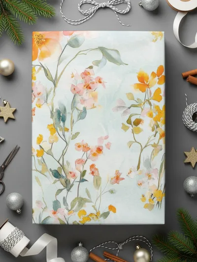 Watercolor Floral Digital Paper, Seamless Flower Pattern, Fabric Design, Scrapbooking Paper, Digital Download, Commercial Use - Moore and Mountain