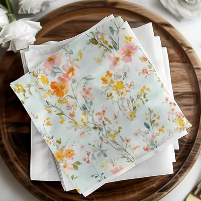 Watercolor Floral Digital Paper, Seamless Flower Pattern, Fabric Design, Scrapbooking Paper, Digital Download, Commercial Use - Moore and Mountain