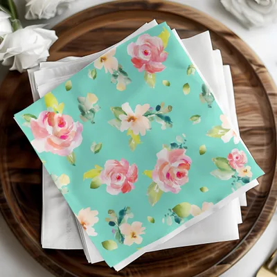 Watercolor Floral Digital Paper, Seamless Pattern, Flower Background, Printable Paper, Commercial Use, Digital Download - Moore and Mountain