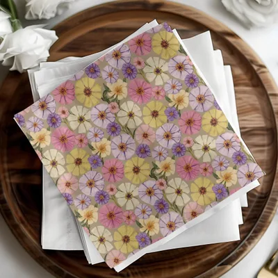 Watercolor Floral Digital Seamless Pattern, Zinnia Flower Designs, Pastel Color Prints, Fabric Designs, Digital Paper, Commercial Use - Moore and Mountain